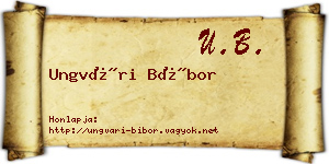 Ungvári Bíbor névjegykártya
